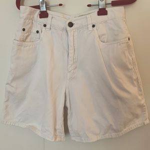 Size 8 Vintage 90s Eddie Bauer white denim shorts